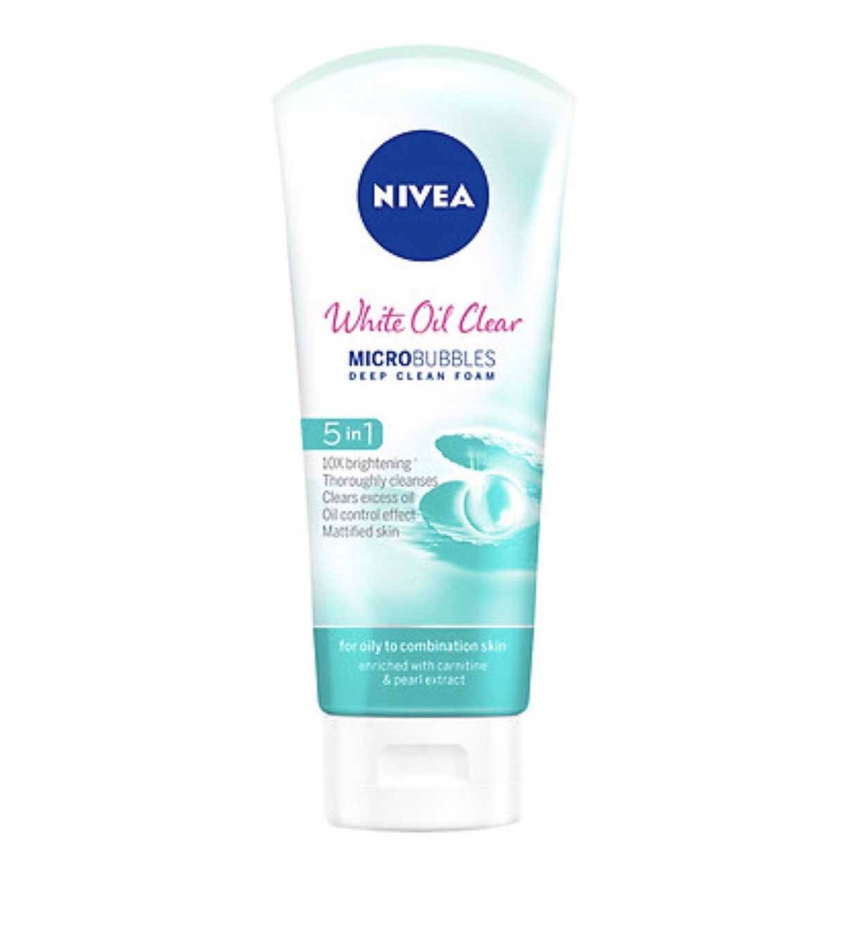 Bộ đôi làm sạch NIVEA White Oil Clear kiểm soát nhờn (Sửa rửa mặt 100G + Nước tẩy trang không cồn 200ml)