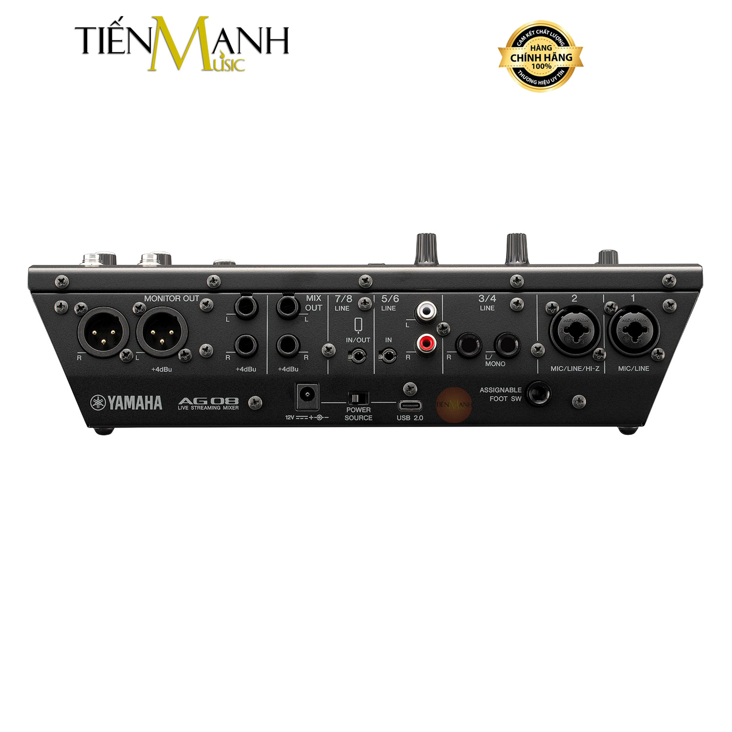 Soundcard Kiêm Bàn Trộn Mixer Yamaha AG08 - Audio Interface Stereo Mixing AG8 Phòng Thu Studio Mix Hàng Chính Hãng