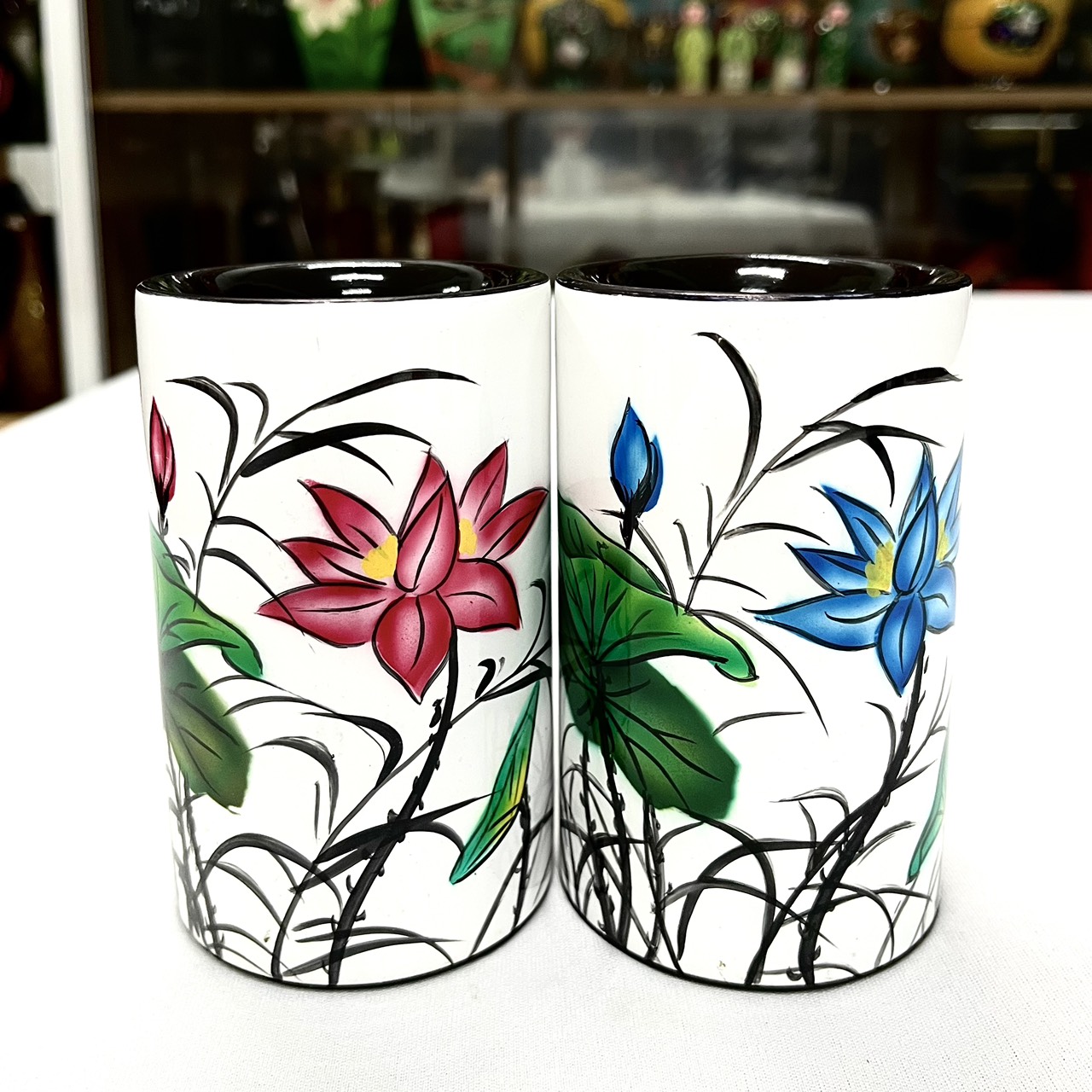 [SƠN MÀI LOẠI 1] Hủ cắm bút sơn mài - Quà Tặng Quà Lưu niệm - Trang trí Decor size 11x7 cm