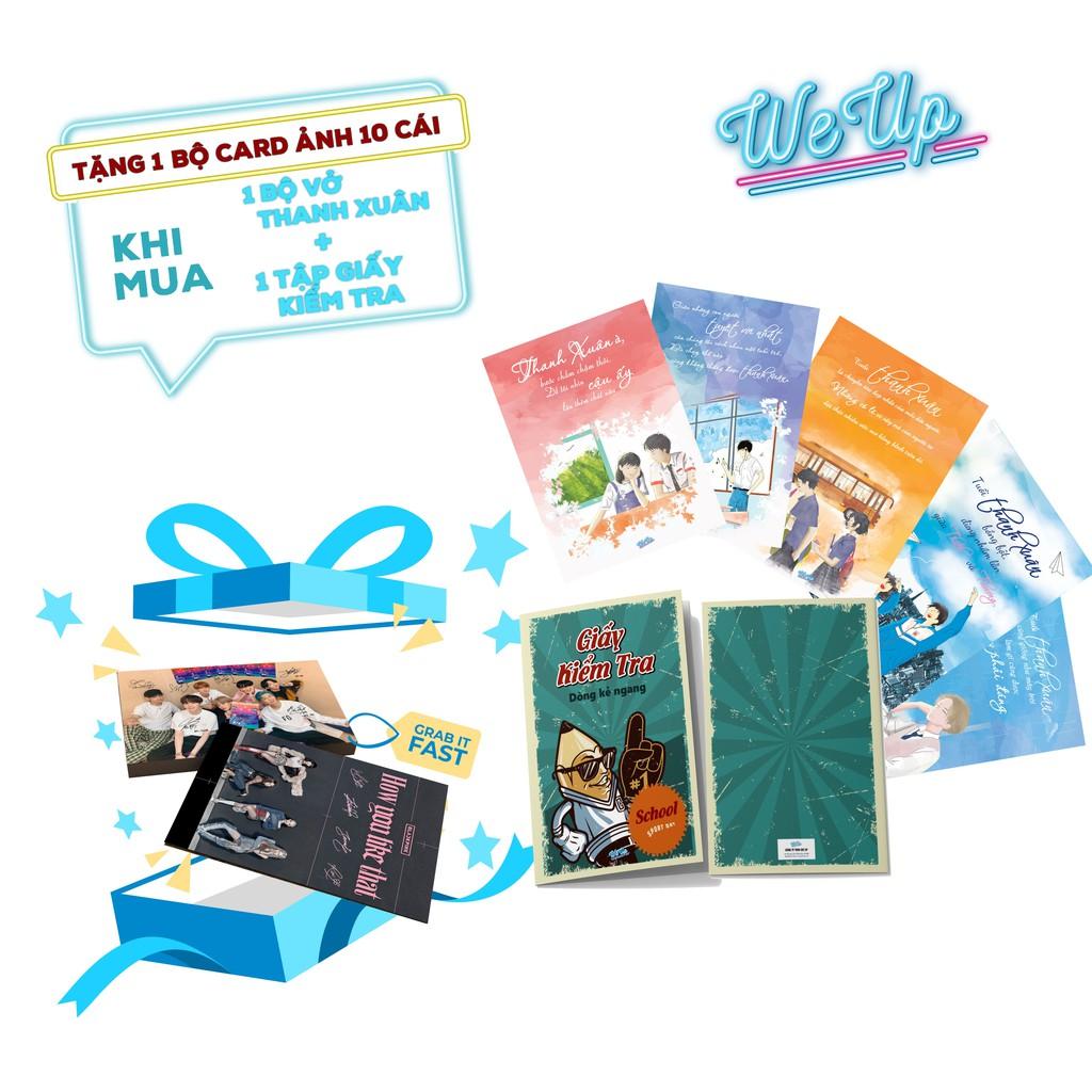 Combo Tập 5 vở Thanh Xuân và Tập 40 giấy kiểm tra tặng Bộ 10 Postcard Idol - WEUPBOOK