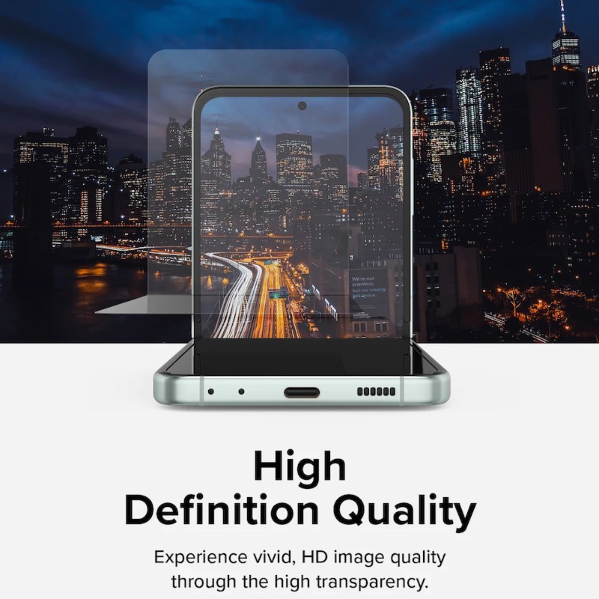 Bộ Dán Dẻo Màn Hình Trong Suốt Ringke Dual Easy Film Dành Cho Samsung Galaxy Z Flip 5 - Hàng Chính Hãng
