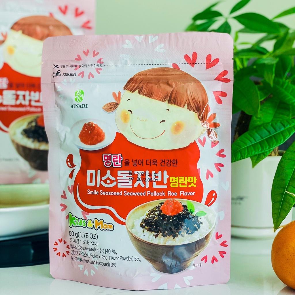 Rong Biển Trộn Cơm Em Bé Cười Humanwell Vị Trứng Cá Pollack - Smile seasoned Seaweed Pollock Flavor (50g)