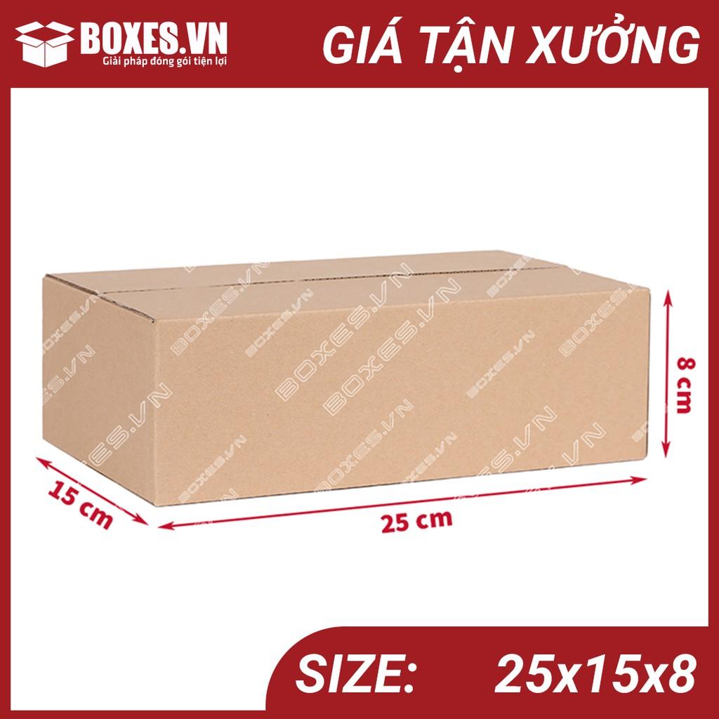 Combo 50 hộp Carton 25x15x8 đóng gói hàng giá tận xưởng