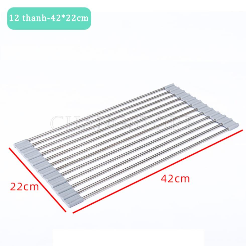 Tấm Inox Đựng Đồ Bồn Rửa Bát, Kệ Đa Năng Hình Chữ Nhật Gác Bồn Rửa Bát