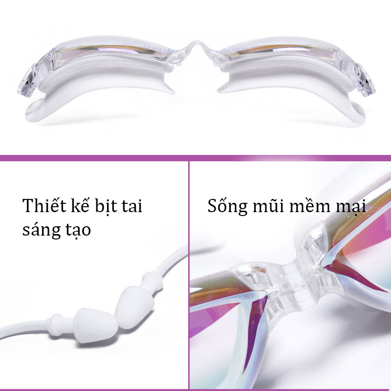 Kính bơi chống tia UV, chống sương mù hiện đại cho cả nam và nữ phong cách Hàn Quốc mã 6615