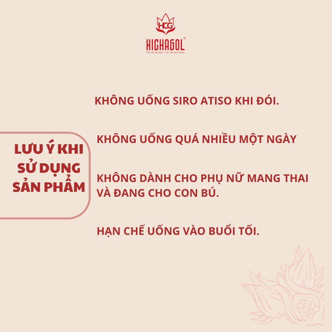 Siro Atiso đỏ Cô đặc Hichagol giúp thanh nhiệt, mát gan, đẹp da, không chất bảo quản Chai 250ml
