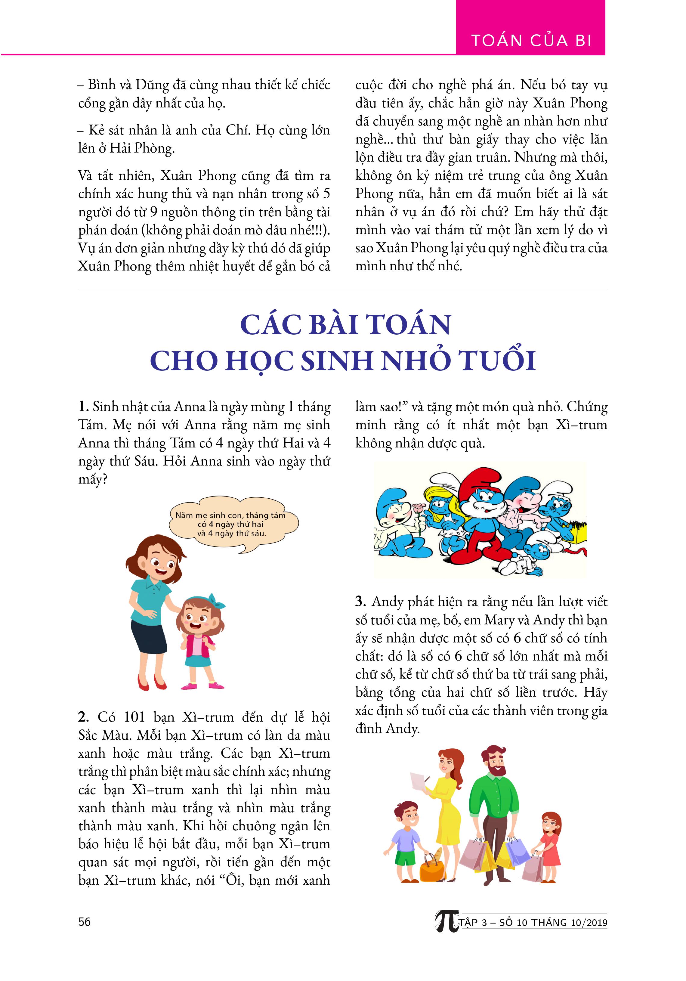 Tạp chí Pi- Hội Toán học Việt Nam số 10/ tháng 10 năm 2019