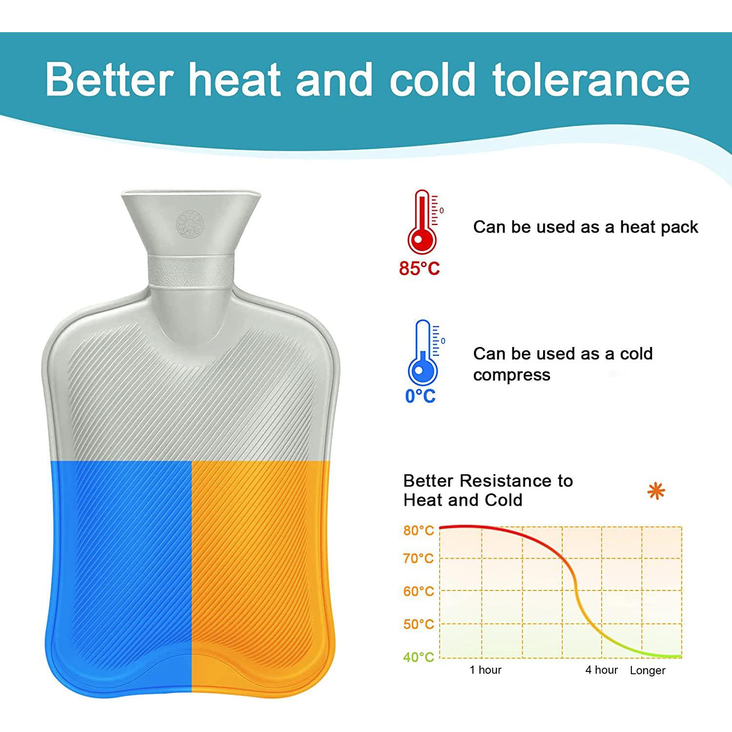 2 trong 1 chai nước nóng cho bàn chân, chai nhiệt 2.0L không có điện, chân mềm và ấm cho phòng khách văn phòng phòng khách