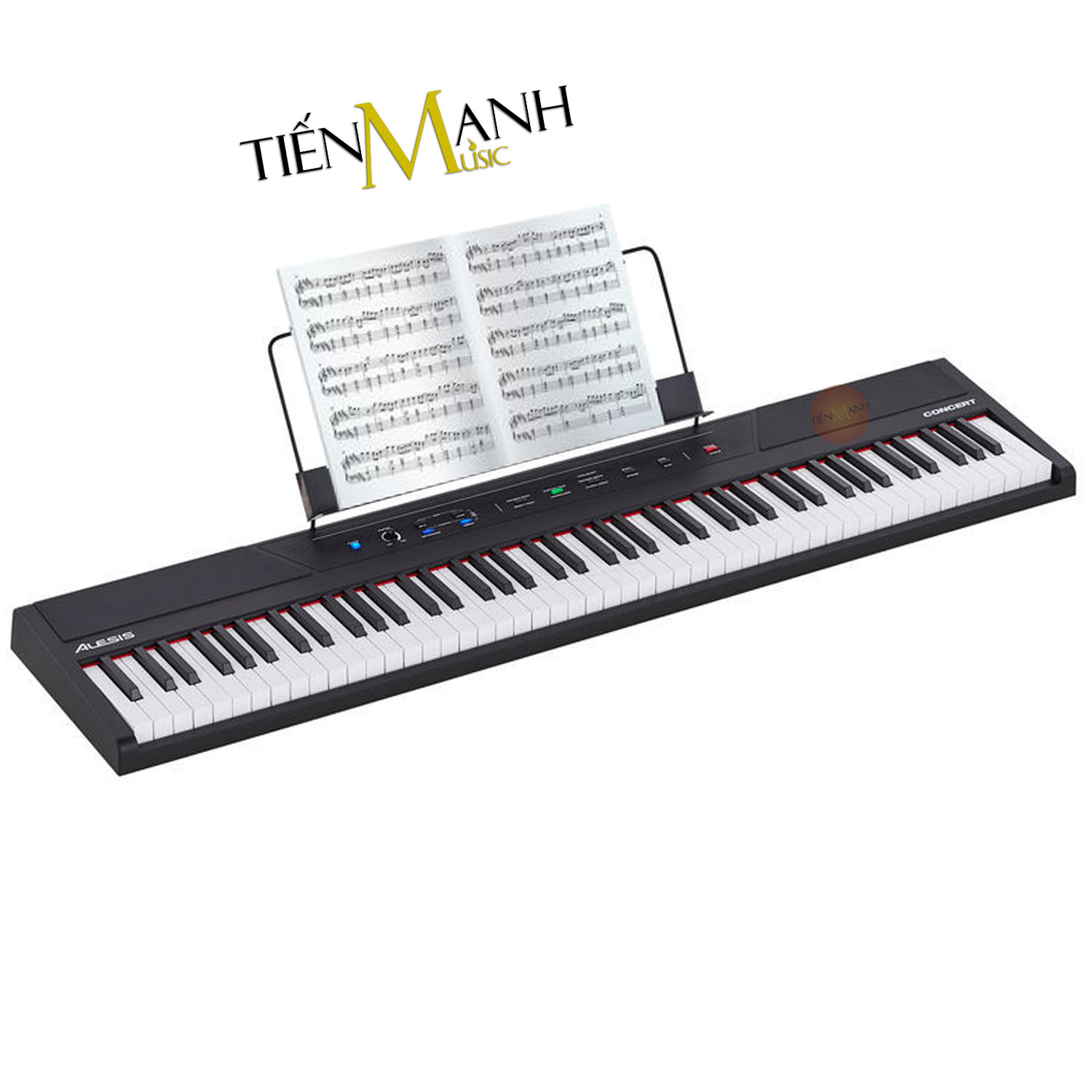 Đàn Piano Điện Alesis Concert - 88 Phím nặng Cảm ứng lực Có Loa Hàng Chính Hãng - Kèm Móng Gẩy DreamMaker