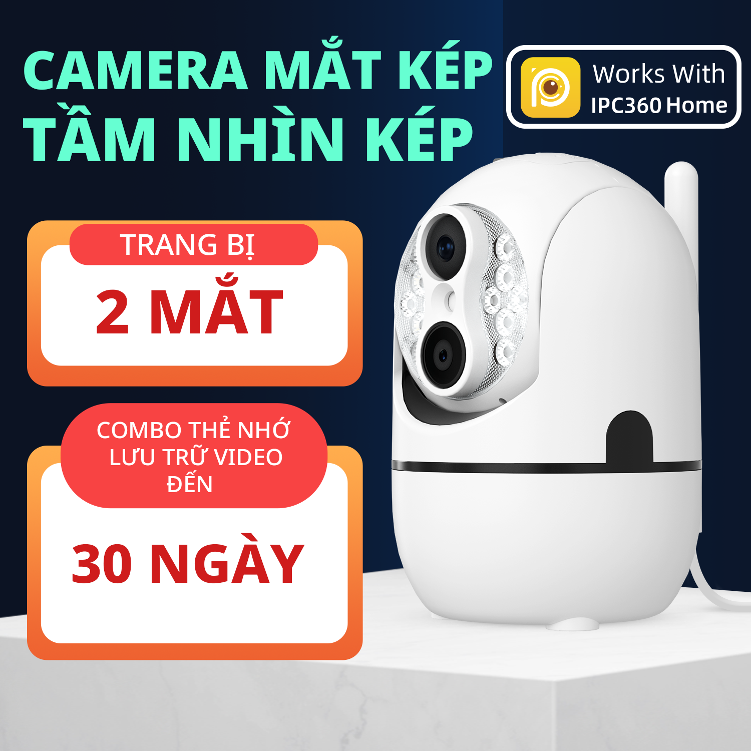 Camera Wifi IPC360 Home Minion, chất lượng video 1080p , xoay 360 độ