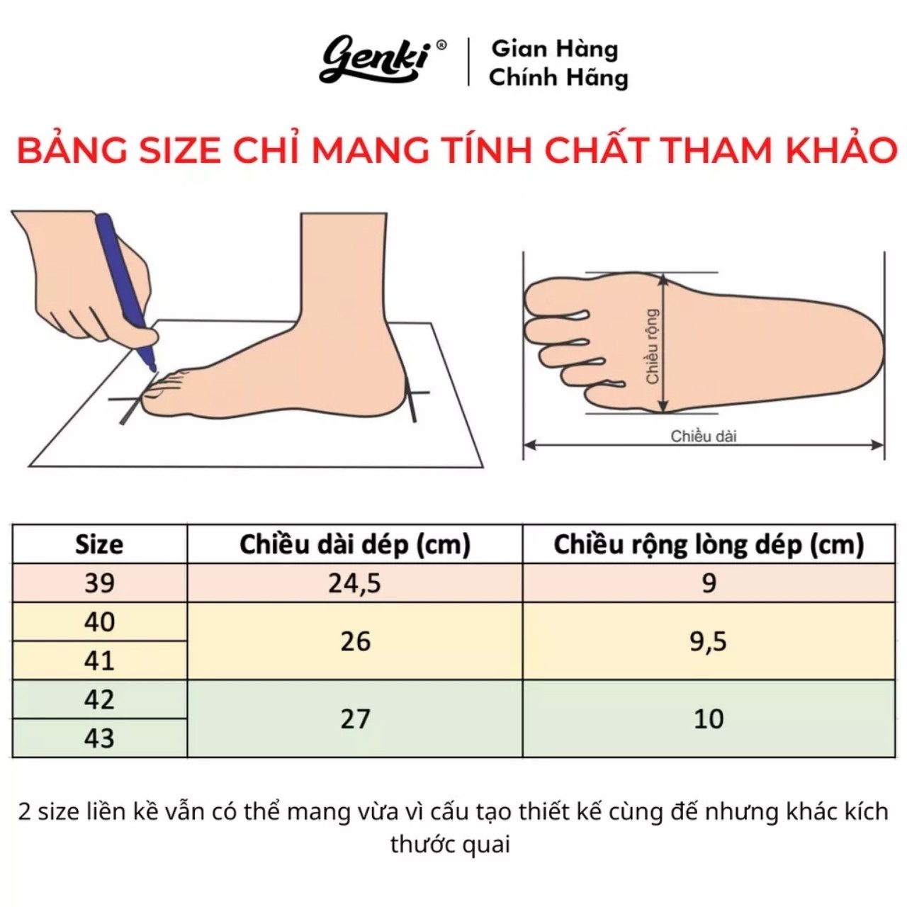 Dép Nam Quai Ngang Genki Chữ H