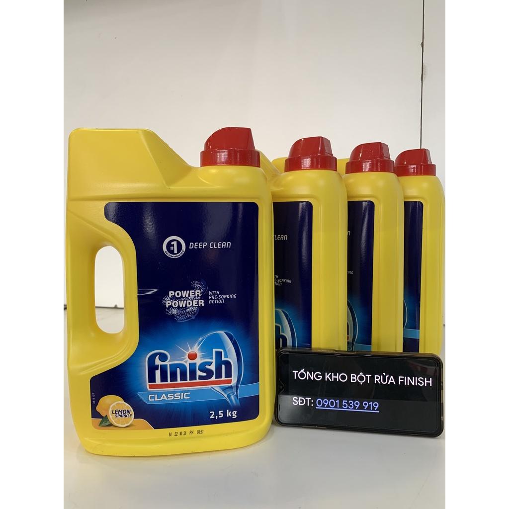 Bột rửa Finish hương chanh 2.5kg - Viên rửa Finish All in one - Nước bóng Finish - Muối làm mềm nước Finish