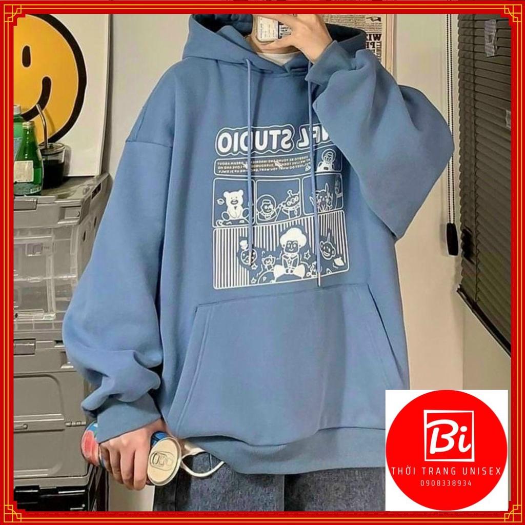 Áo Khoác Hoodie Nỉ_ Tay Cánh Dơi Phồng Phom Rộng_Chất Nỉ Bông Ngoại Nhập Không Xù Lông_Hàng May 2 Lớp Nón Siêu Kute
