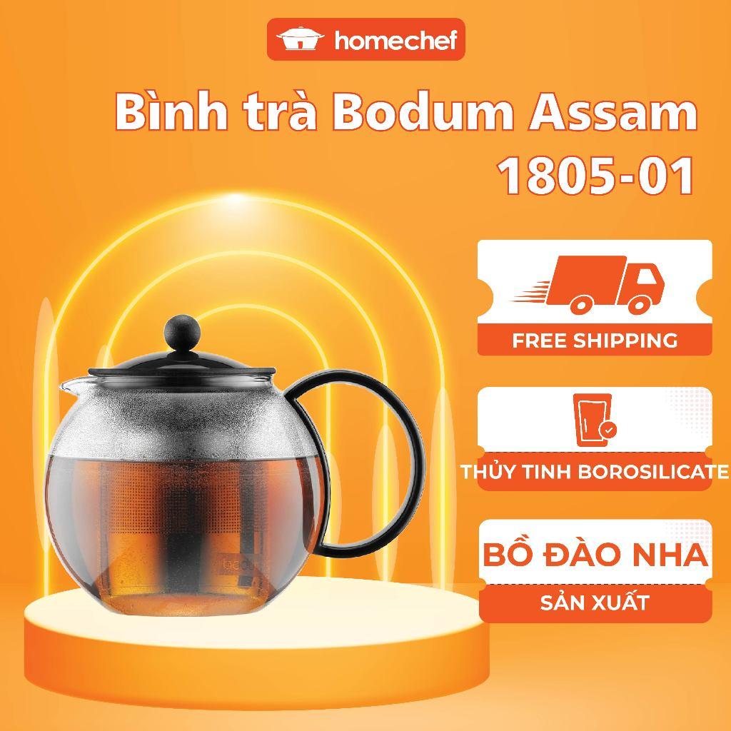 Bình pha trà kiểu Pháp Bodum Assam 1805-01, dung tích 1L, sản xuất Bồ Đào Nha | Hàng chính hãng