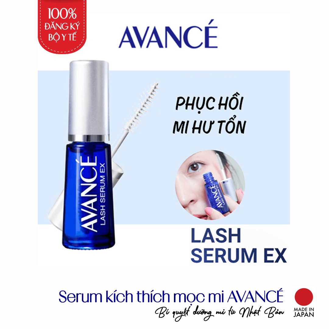 Tinh Chất Dưỡng Dài Mi Nhật Bản Avance Lash Serum EX 3ml, Ngăn Ngừa Gãy Rụng, Kích Thích Mọc Mi Mới