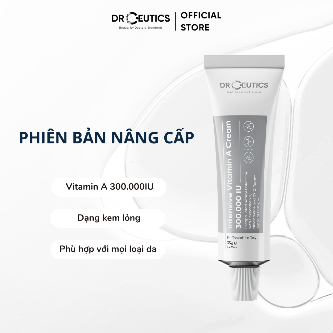 DRCEUTICS Kem Dưỡng Trẻ Hóa và Căng Mịn Da Chứa Vitamin A Intensive Cream 300.000 IU