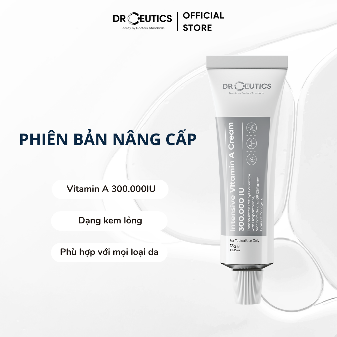 DRCEUTICS Kem Dưỡng Trẻ Hóa và Căng Mịn Da Chứa Vitamin A Intensive Cream 300.000 IU (35 g)