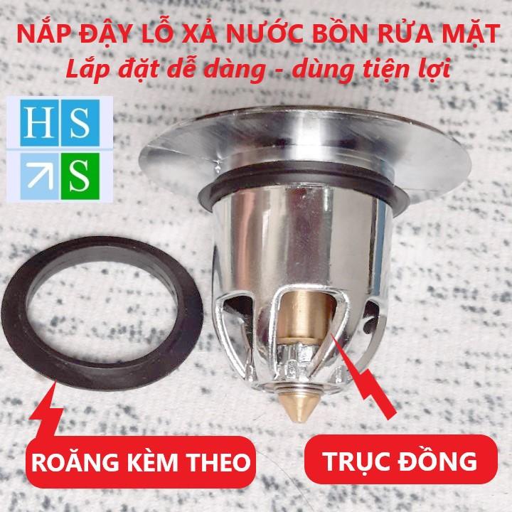 Nắp đậy lỗ thoát xả nước bồn rửa Lavabo sang trọng tiện dụng thay thế nắp lật nắp cao su cũ bồn rửa mặt - HS Shop