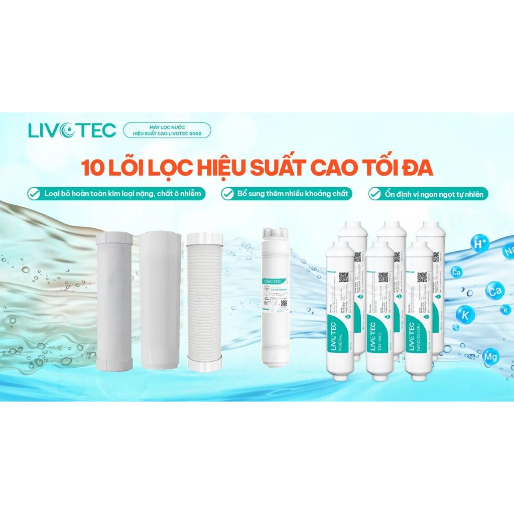 Máy lọc nước RO 10 lõi KAROFI Livotec 606S - RO Hàn 100GPD - Giao lắp miễn phí toàn quốc - Hàng Chính Hãng