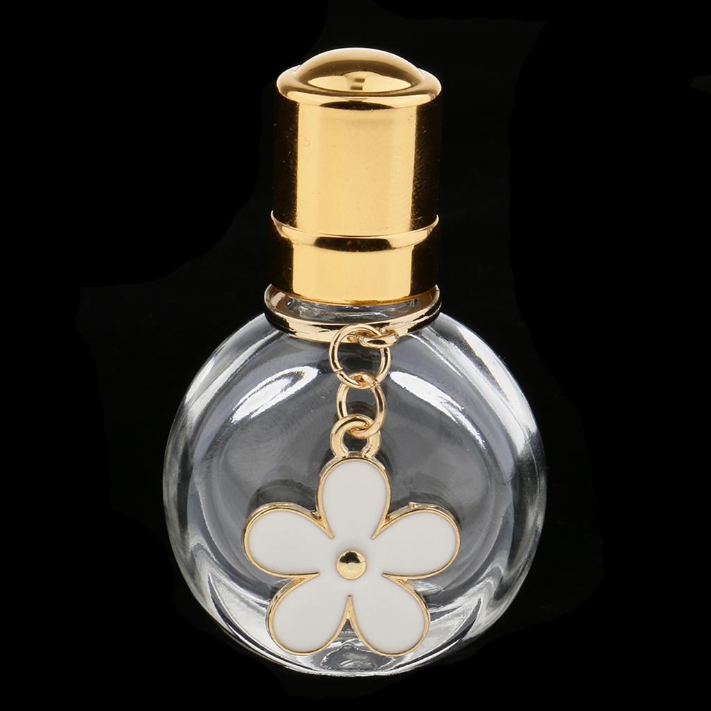 4X 10ml Glass Perfume Essential Oil Bottles Mini Round Aroma Sample Vials