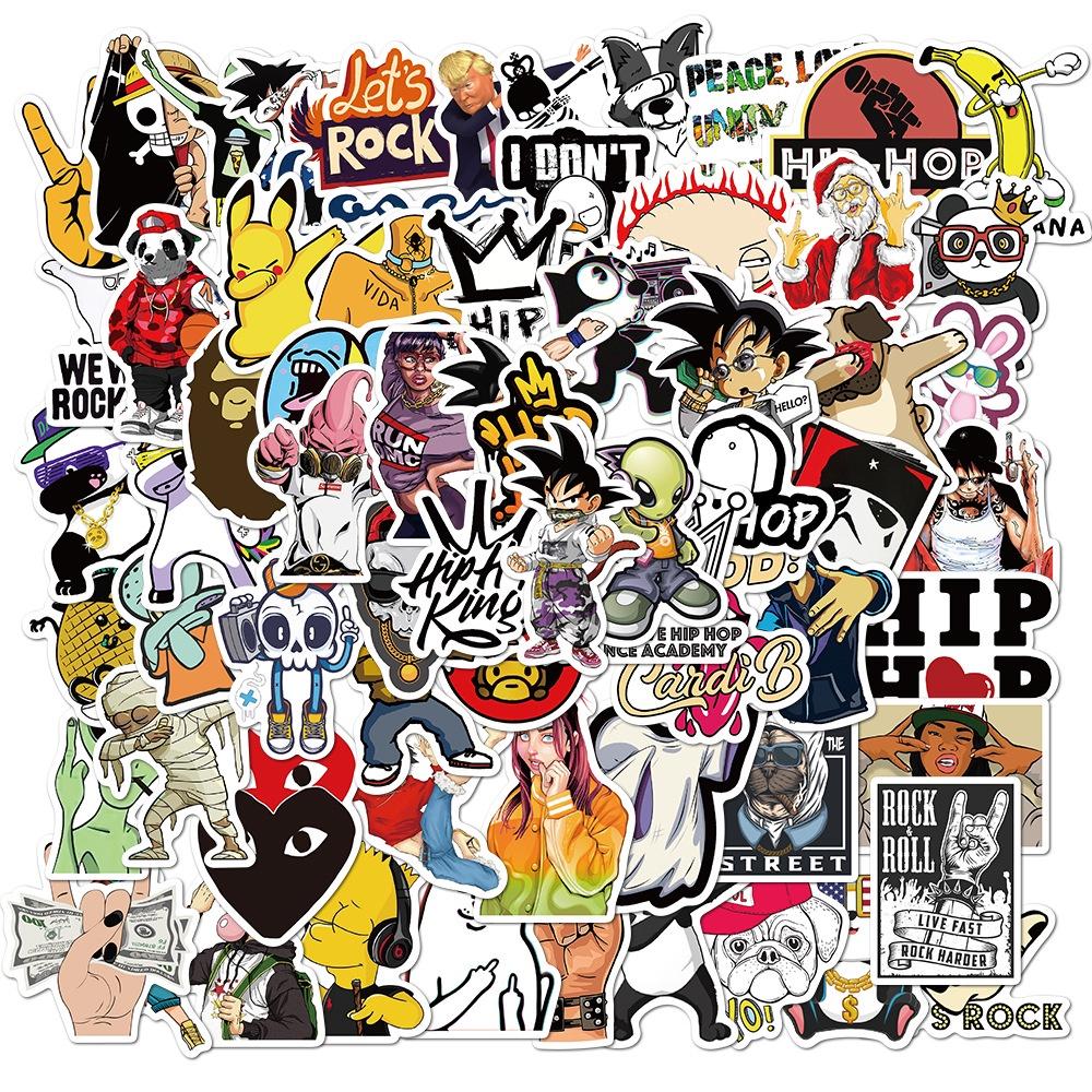 Set 100 Cái STICKER HIP HOP Đường Phố Chống Thấm Nước Trang Trí Điện Thoại , Laptop , Vali Siêu Cute