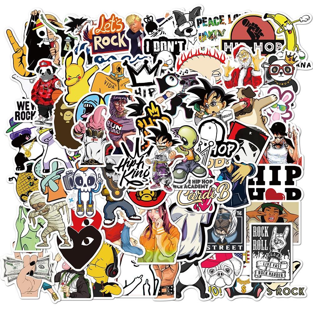 Set 100 Cái STICKER HIP HOP Đường Phố Chống Thấm Nước Trang Trí Điện Thoại , Laptop , Vali Siêu Cute