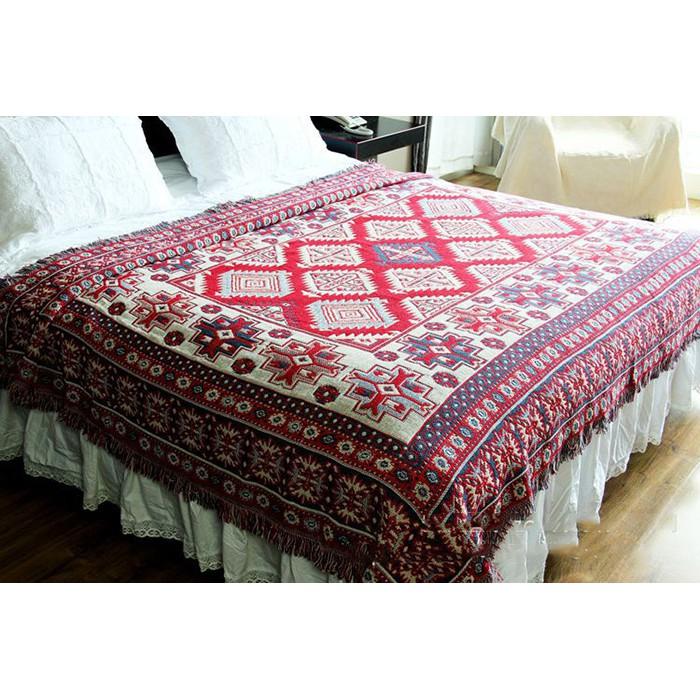 Thảm Thổ Cẩm Bohemian180cm x 230cm Họa tiết Châu Âu