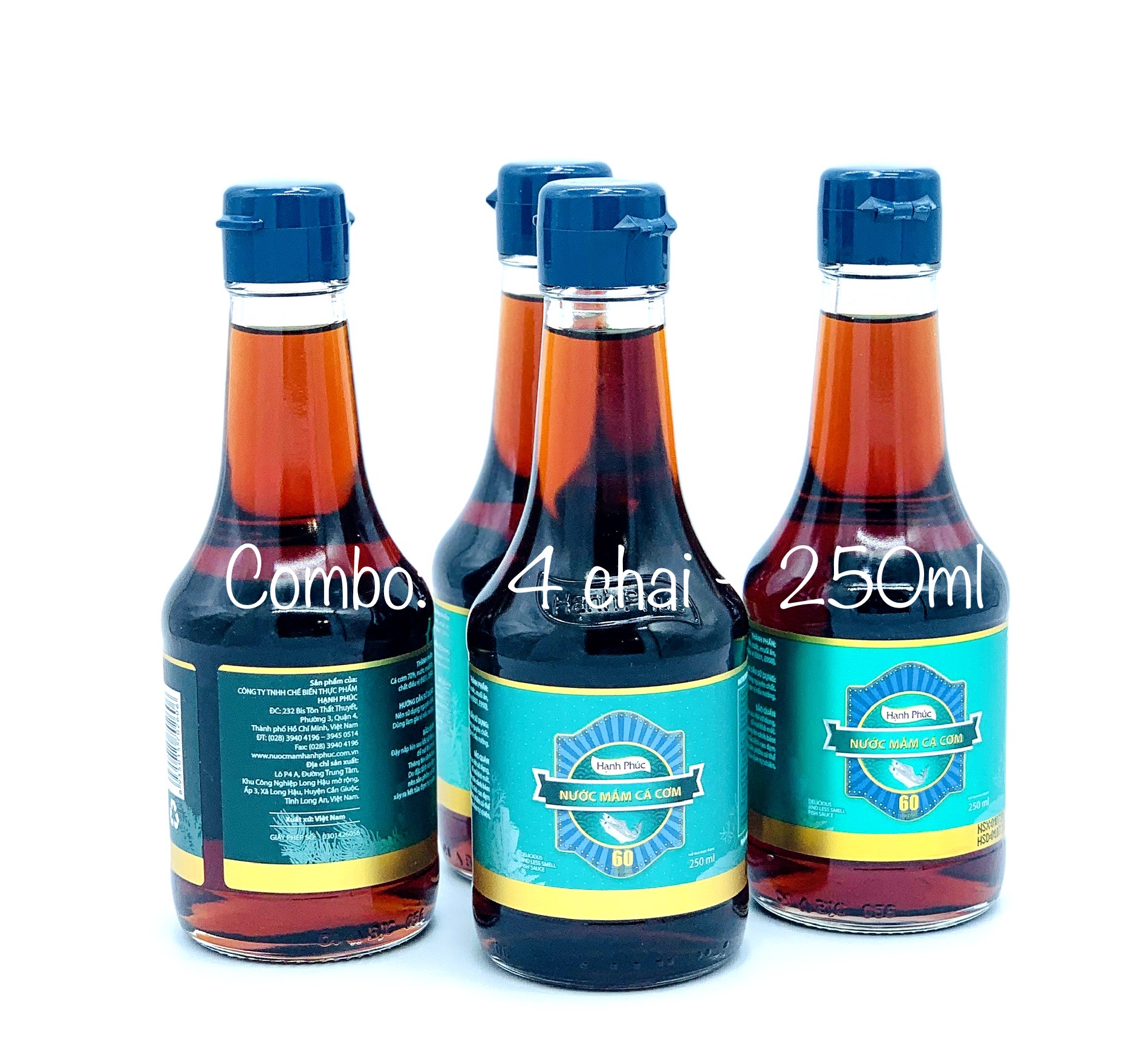 ( THÙNG XỐP)Combo 4 Chai Nước mắm Hạnh Phúc Chai 250ml