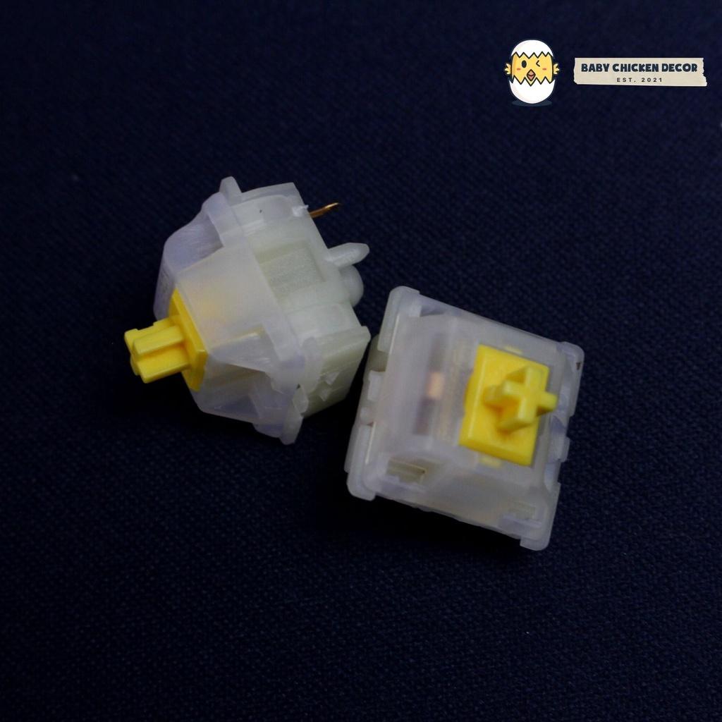 Switch bàn phím cơ Gateron Milky Yellow Pro (5 pin or 5 chân) - Hàng Chính Hãng