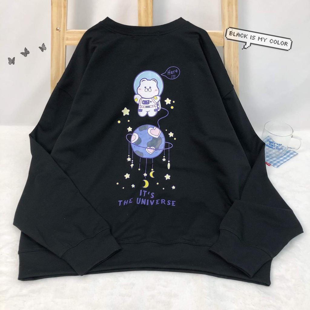 Áo Sweater Nỉ UNI MOON Tay Dài Form Rộng Ulzzang ZoZo_Unisex