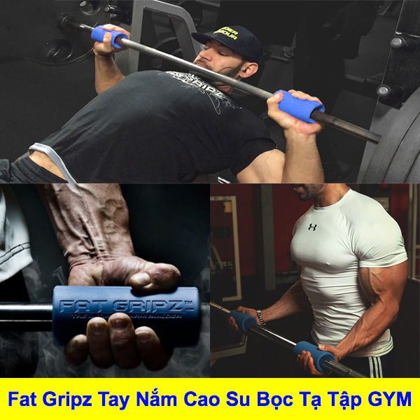 Fat Gripz Tay Nắm Cao Su Bọc Tạ Tập Gym  (1 Đôi)