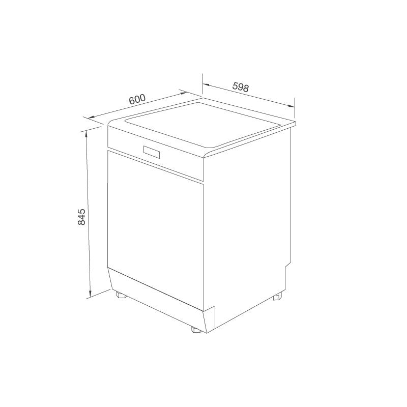 Hình ảnh Máy Rửa Chén Malloca WQP12-5201E - 6 Chương Trình Rửa - Hàng Chính Hãng