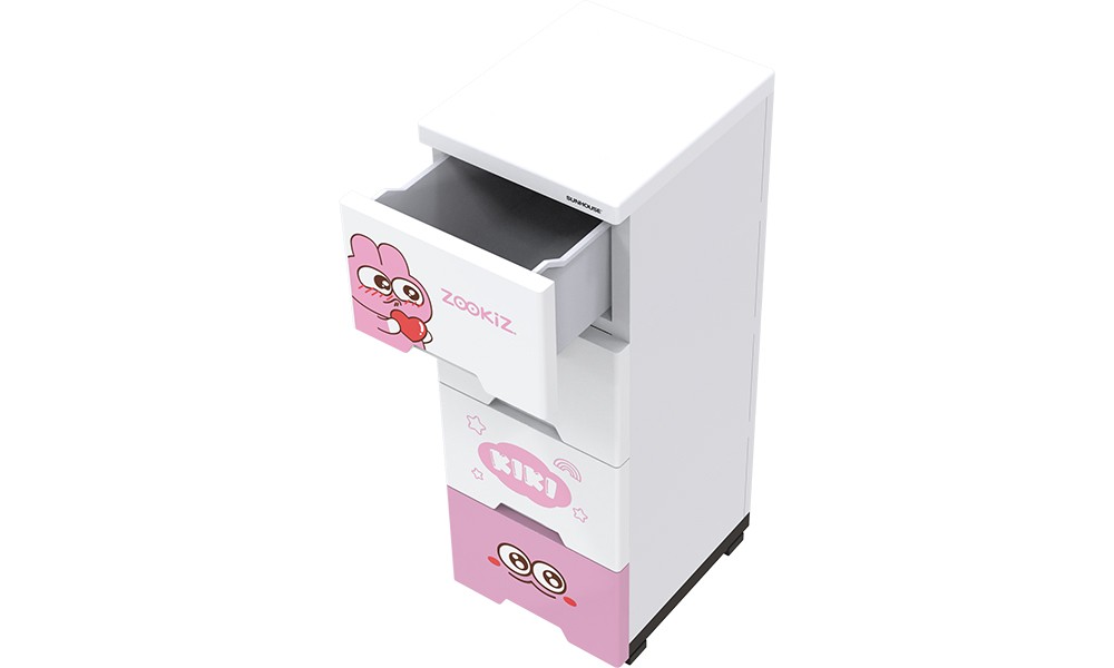 Tủ nhựa sơ sinh 4 ngăn Happy Baby SUNHOUSE KS-CA343G4 - Hàng chính hãng