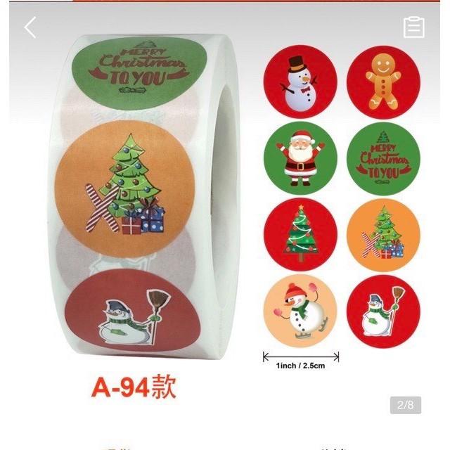 Sticker Noel Cuộn 500 Nhãn