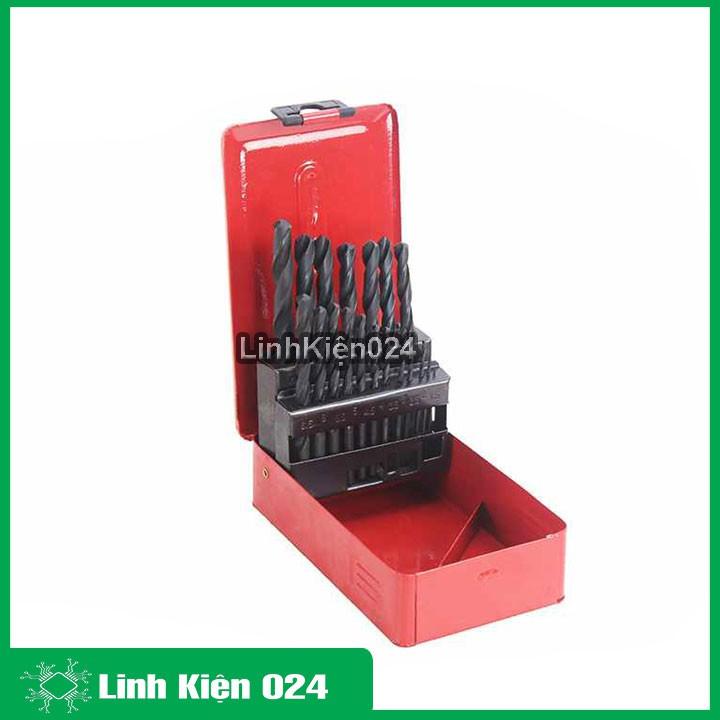 Hộp Combo 19 Mũi Khoan Đa Năng Cao Cấp Mũi Thép Đen