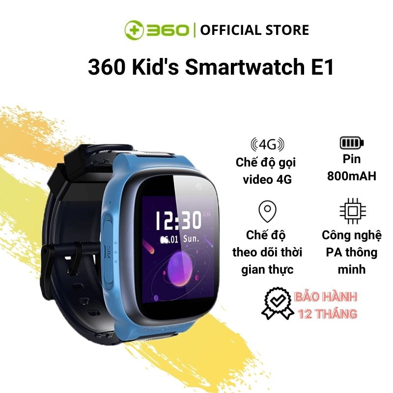 Đồng hồ thông minh dành cho trẻ em 360 E1 Kid Smartwatch - Định vị | Gọi điện | Nhắn tin - Hàng Chính Hãng