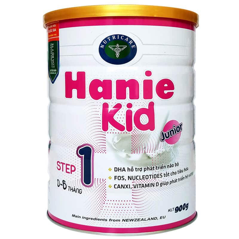 Sữa bột Hanie Kid 0+ lon 800g -  dành cho trẻ biếng ăn & suy dinh dưỡng 0-12 tháng tuổi