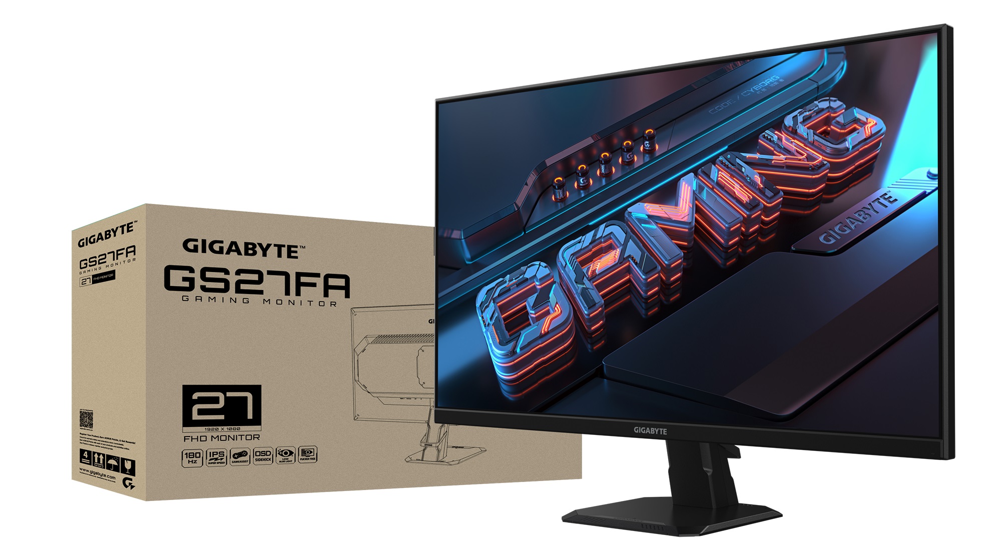 Màn hình Gigabyte GS27FA – 27inch FHD, IPS, 180Hz, 1ms | GiaPhucStore | Hàng Chính Hãng
