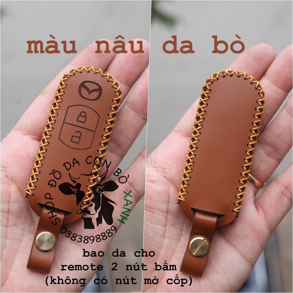 Bao da dành cho chìa khoá Mazda 2, Mazda 3, Mazda 6, CX5, CX8, CX9 handmade da thật 002