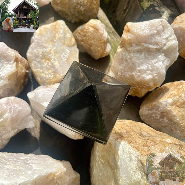 Kim tự tháp obsidian NHA SAN T641 Trải nghiệm cảm giác thăng hoa - 1kg