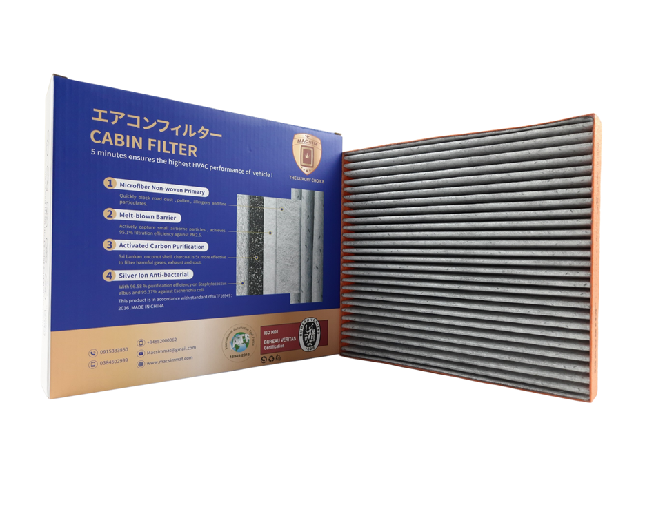 Lọc gió điều hòa cao cấp Macsim N95 xe ô tô Landrover Ranger rover 2013 - 2016 (mã MS1919)