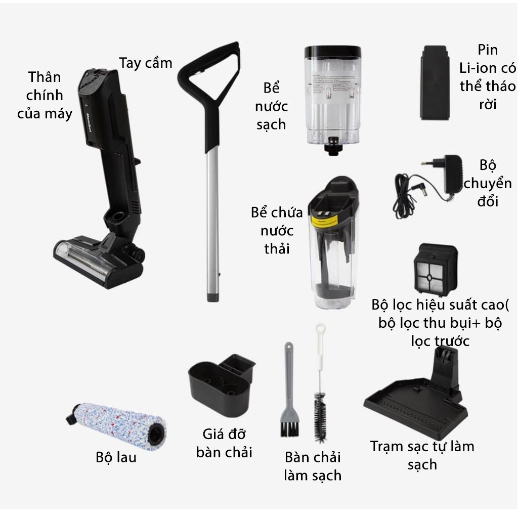 MÁY HÚT BỤI LAU NHÀ DIỆT KHUẨN MAMIBOT KLOMO MULTI-SURFACE FLOOR CLEANER