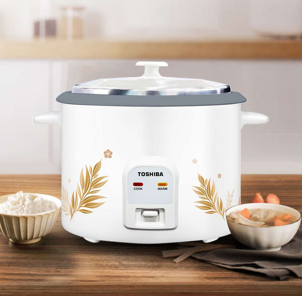 Nồi cơm điện nắp rời Toshiba 2.8 Lít RC-28MH1PV - Chống dính - 1000W - Hàng chính hãng - Bảo hành 12 tháng
