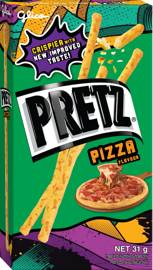 Bánh que nướng giòn vị pizza GLICO Pretz Pizza Flavour