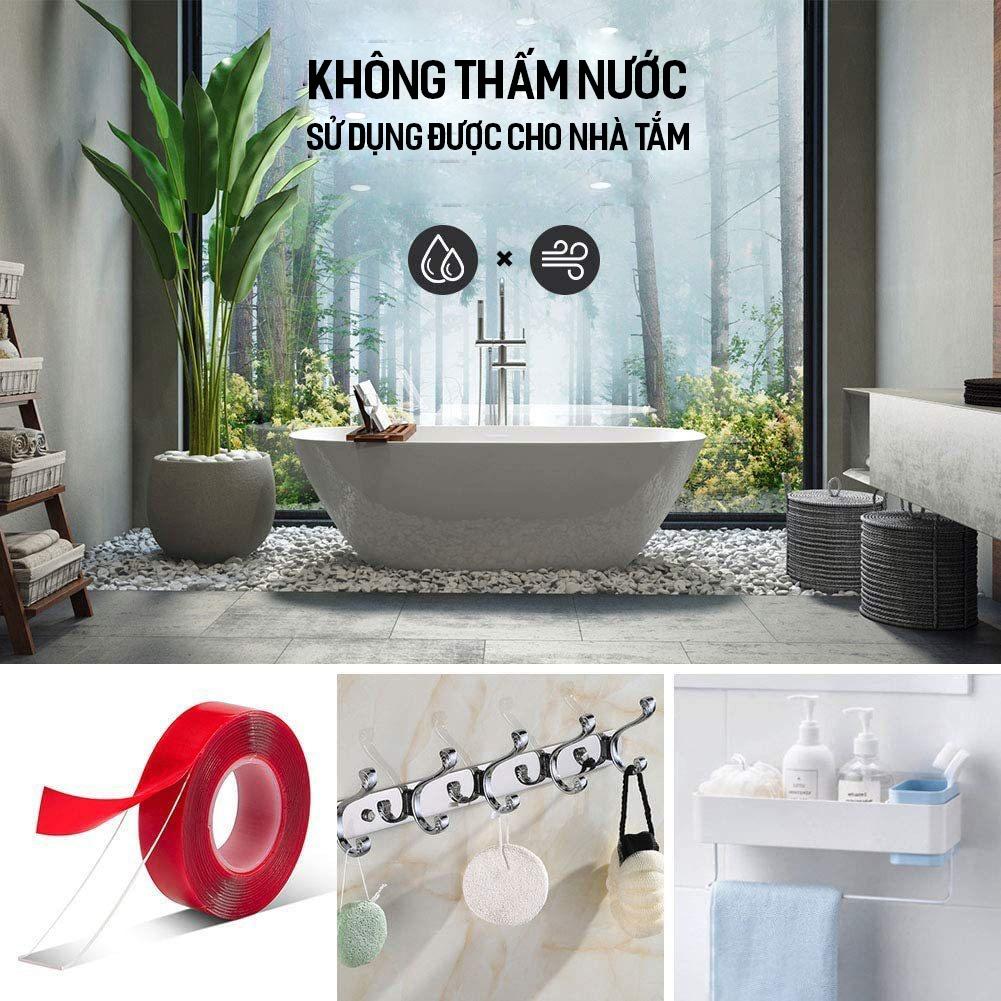 Băng dính 3M 2 mặt siêu dính, băng keo cường lực cao cấp hàng nhập khẩu, băng dính xốp đa năng cuộn 3-10 mét