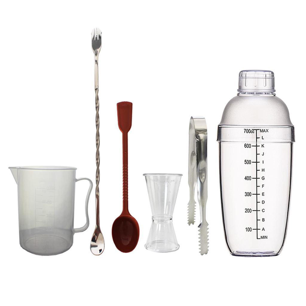 6 Pcs Cocktail Shaker & Bar Accessories - Drink Mixer & Cocktail Set Barware