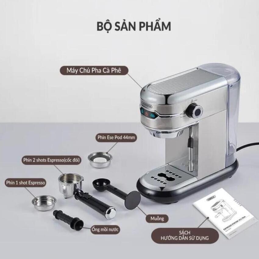 Máy pha cà phê espresso bán tự động thương hiệu HiBREW cao cấp H11 , áp suất 19bar , công suất 1450W - Hàng Chính Hãng