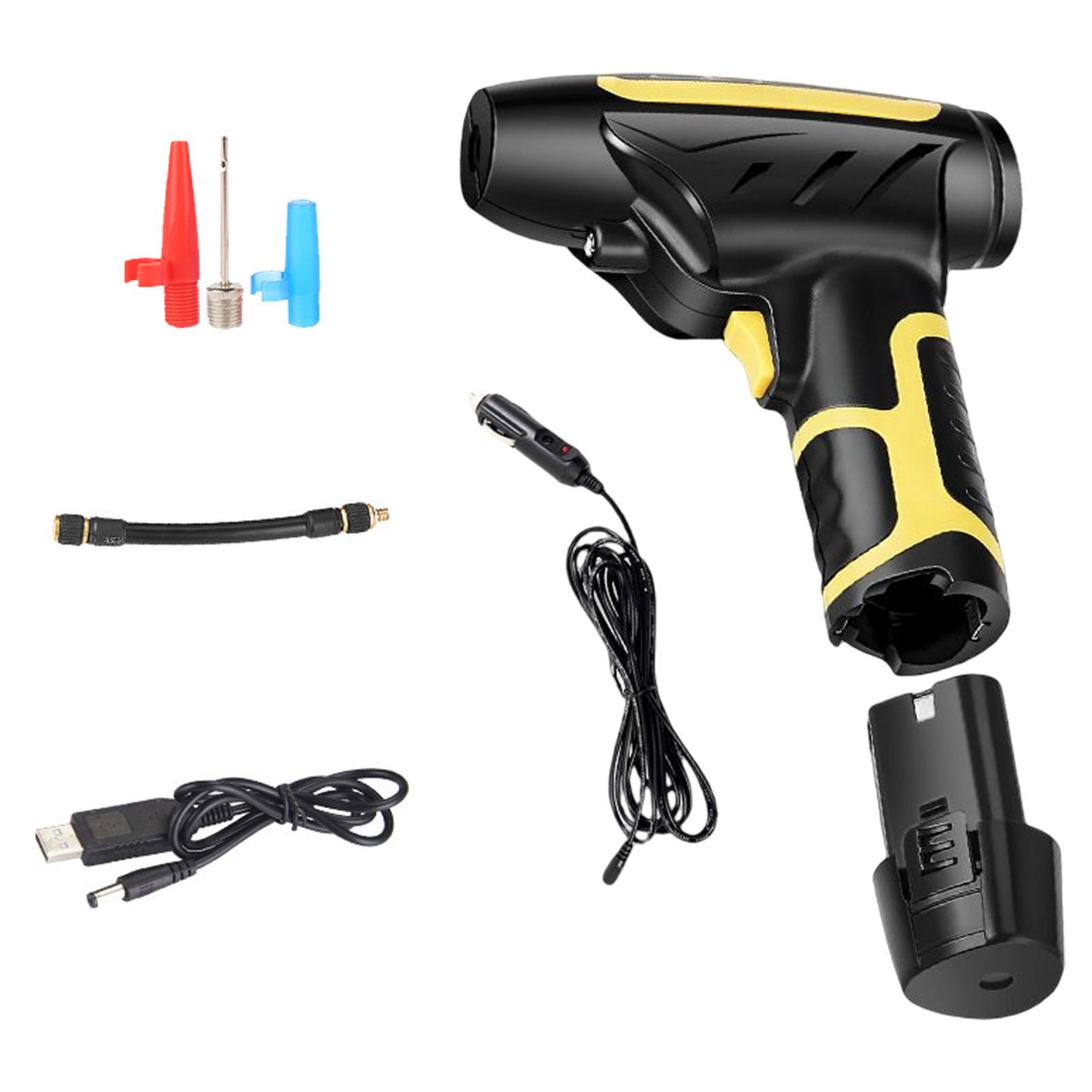 Auto Air Compressor Electric Handheld Tire Inflator Pump Fits for Vehicles Motorbikes