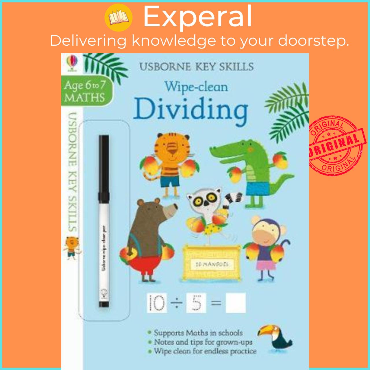 Sách - Wipe-clean Dividing 6-7 by Holly Bathie