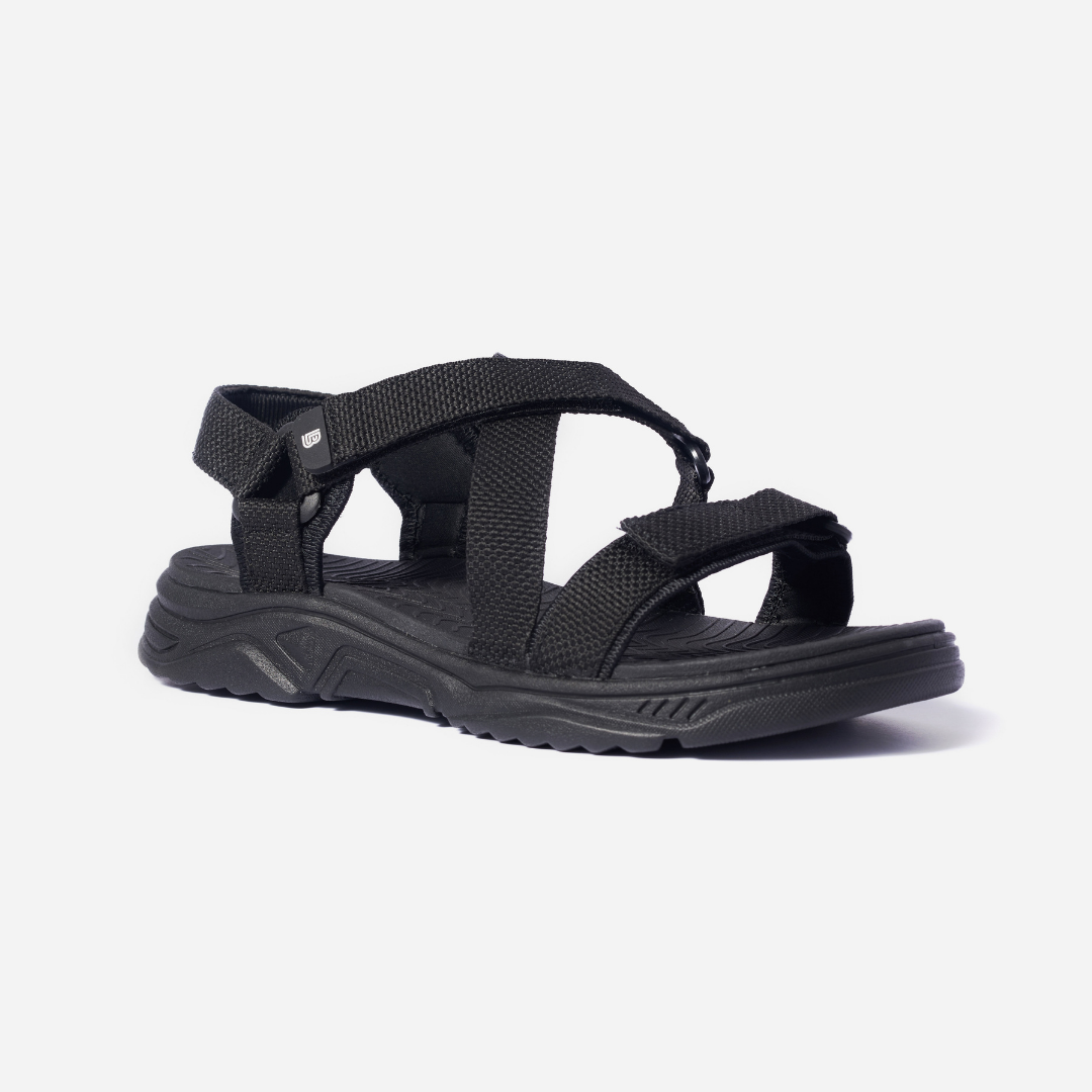 Giày Sandal Nam The Bily Quai Chéo Đôi - Màu Đen BL02D